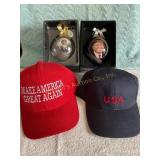 2  Donald Trump light up ornaments 2023 5 3/4'