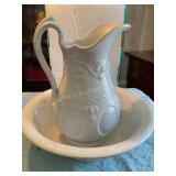 William Adamï¿½s Ironstone bowl & Pitcher, shows