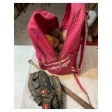 Gap Kids Backpack w/ softballs, souvenir bat,