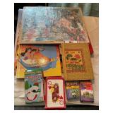 Misc. Vtg. Childrenï¿½s books, wood puzzle, cards,