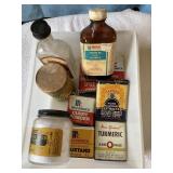 Old spice tins & bottles, Sauers, McCormick,