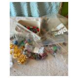 Misc game pcs., parcheesi, checkers Monopoly,
