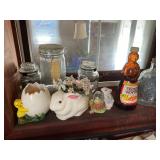 Misc glassware Mrs Butter-worths bottle, Easter