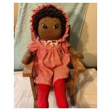 Wood handmade doll rocking chair 15ï¿½ x 13ï¿½ &