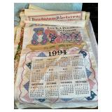 10+ Linen calendars  1990s, 1980s etc