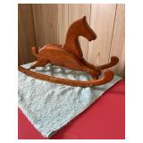 Wood doll, rocking horse 21' x 12ï¿½