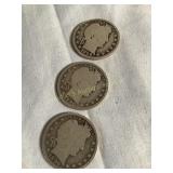 (3) 1896 N/M Barber Quarters