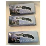 3 Frost Cutlery Ranger Guthook folding knives,