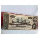 20 Dollar confederate US note