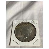 1924 silver peace dollar