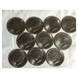 10 - 1971 Eisenhower dollar coins