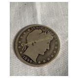 1899 Barber half dollar