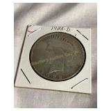 1922 (D) silver peace dollar