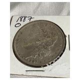 1887 (O) Morgan silver dollar