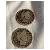 (2) 1898 N/M Barber quarters