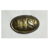 Civil War US brass belt buckle, replica?, 3.25'W