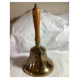 Large brass school/dinner  handbell, 14x7'