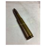 Vintage firearm cartridge case, 5.5', inscribed