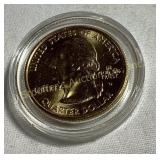 2003 Maine quarter, 24kt gold plated