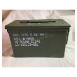 US military issue M2A1 metal ammo box, 11.5x6x7'