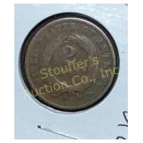 1867 two cent shield coin