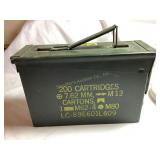 US military issue SCF metal ammo box, 11x3.5x7'