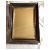 Mahogany shadow box frame w/glass, 12.5x16.5'