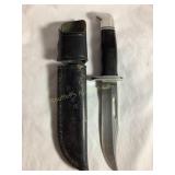 Buck knife #119,5.5' blade w/Buck leather sheath