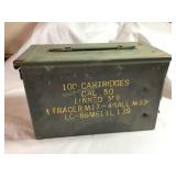 US military issue metal ammo box, 11.5x6x7'
