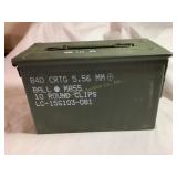 US military issue M2A1 metal ammo box, 11.5x6x7'