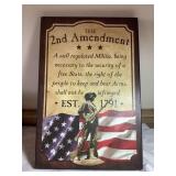 2nd amendment text display, 22x18', Reflective Art
