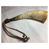 Black powder horn, 10'