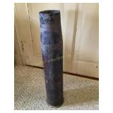 Large vintage artillery shell casing, 23.5'H
