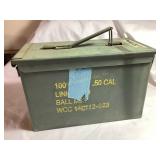 US military issue M2A1 metal ammo box, 11.5x6x7'