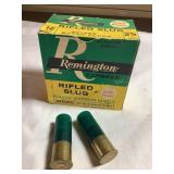 22 Remington 12 ga rifled slug, 2 3/4', shotgun