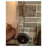 Fireplace popcorn popper metal, shows wear
