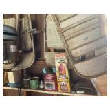 Misc card table & 4 chairs, show wear, 2 auto