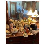 Top of dresser only, light- works, perfume