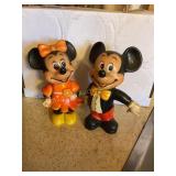 Mickey& Minnie mouse banks, rubber/plastic 6
