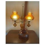 Amber table light, working 25' x20.5ï¿½ & globe top