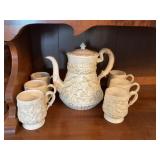 Robert Burns TamO Shanter tea set six mugs,