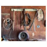 Misc air hose, hand drill, ext cords,