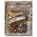 50+ clay & glass marbles