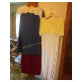 3 ladies dresses, no tags/sizes, show wear