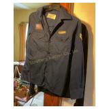 2 US Navy military shirts, size 14, show wear