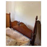 Full size wood bed frame only