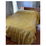 Full size bed, headboard, mattress metal frame,