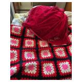 Afghan 80' x 56ï¿½,  & Red velvet Full cover