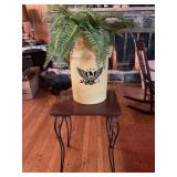 Plastic milk can planter/storage 19ï¿½ tall  & w