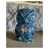 Inarco Mood Indigo Blue Owl candle holder 5 1/2'